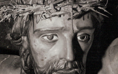 El Santísimo Cristo de la Exaltación en una fotografía de mediados del pasado siglo