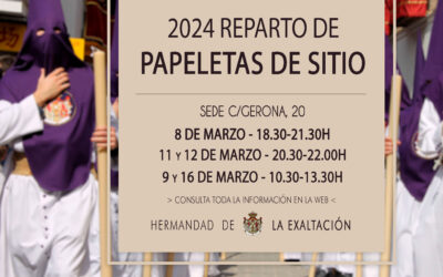 Reparto de papeletas para la Estación de Penitencia 2024