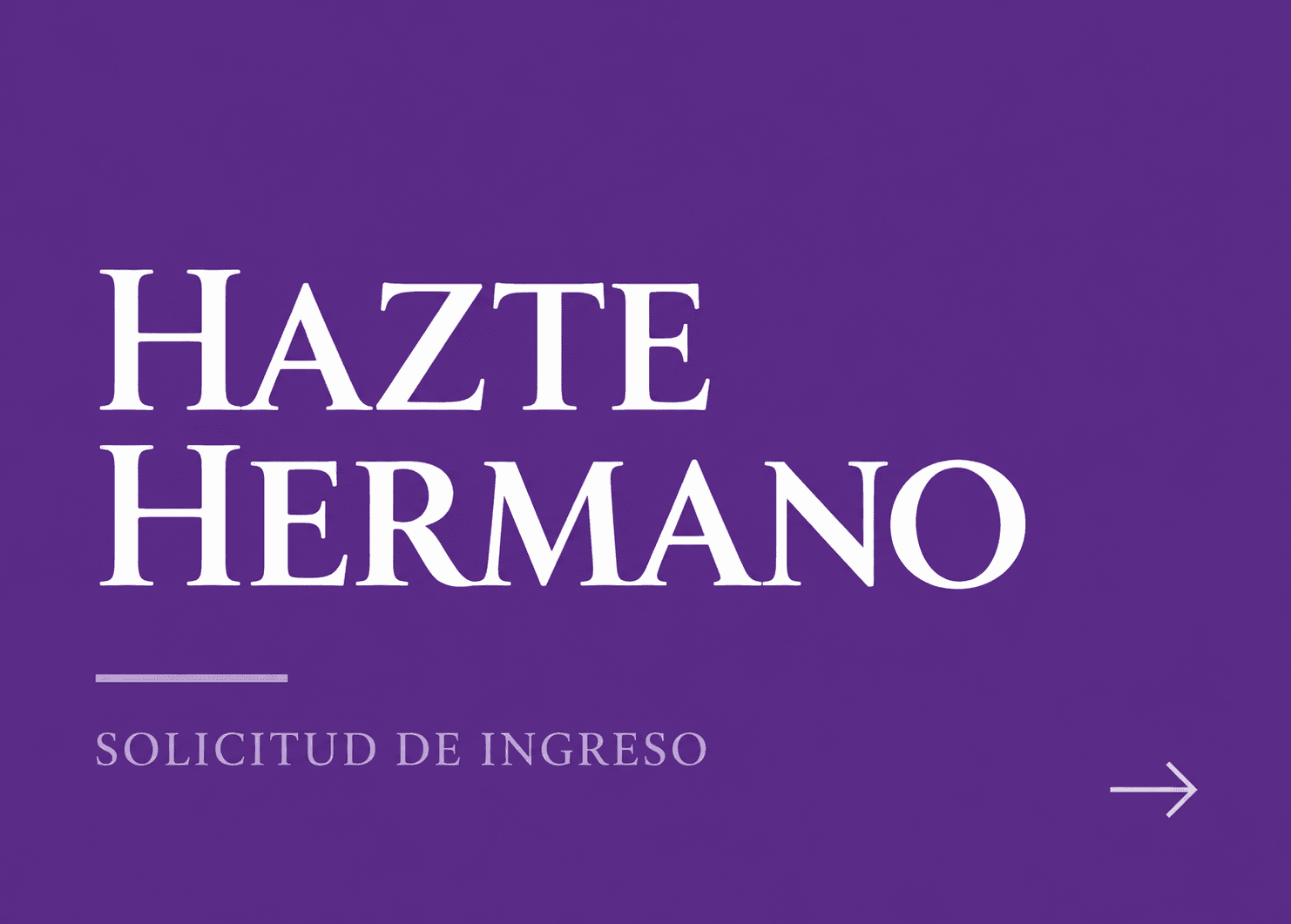 Banner morado Hazte hermano información sobre bautizos